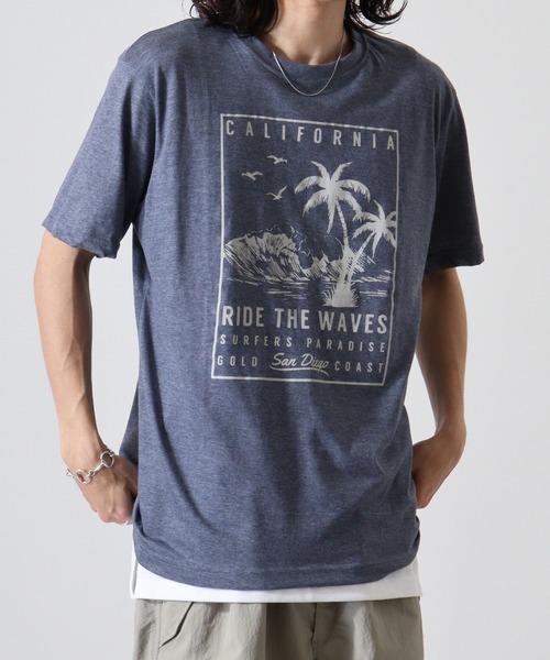 FUNALIVE(ファンアライブ)の「サーフプリント半袖Tシャツ(Tシャツ/カットソー・メンズ・サックスブルー系/ベージュ系/サックスブルー/ネイビー系/ブルー/グレー/ピンク/ピンク系・M/LL/L)」の20枚目の写真