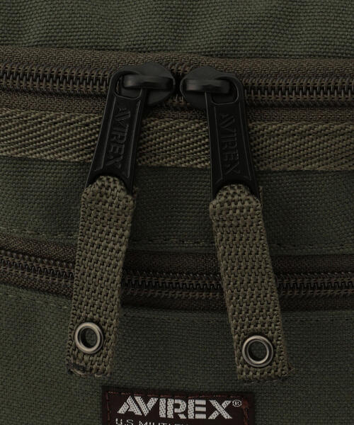 AVIREX（アヴィレックス）の「EAGLE POLYESTER 2WAY WAIST BAG /イーグル ポリエステル 2ウェイ ウエストバッグ / AVIREX / アヴィレックス / AVX3521（ボディバッグ/ウエストポーチ・メンズ・カーキ/その他3/ブラック・F）」の10枚目の写真