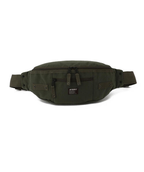 AVIREX（アヴィレックス）の「EAGLE POLYESTER 2WAY WAIST BAG /イーグル ポリエステル 2ウェイ ウエストバッグ / AVIREX / アヴィレックス / AVX3521（ボディバッグ/ウエストポーチ・メンズ・カーキ/その他3/ブラック・F）」の4枚目の写真