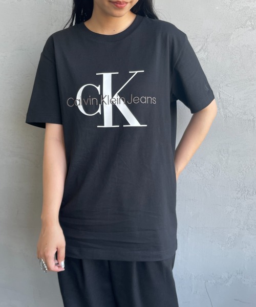 Calvin Klein/カルバンクライン] モノグラムロゴ プリントT