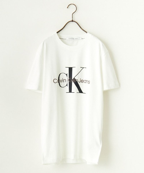 ★ ★ モノグラム CK ロゴ Tシャツ Calvin Klein/カルバンクライン] モノグラムロゴ プリントT