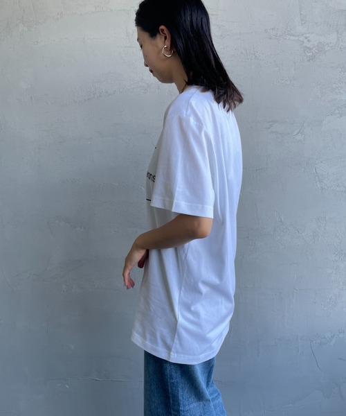 Calvin Klein（カルバン・クライン）の「[Calvin Klein/カルバンクライン] モノグラムロゴ プリントTシャツ（Tシャツ/カットソー・レディース・ホワイト/ブラック・M/L/S）」の18枚目の写真