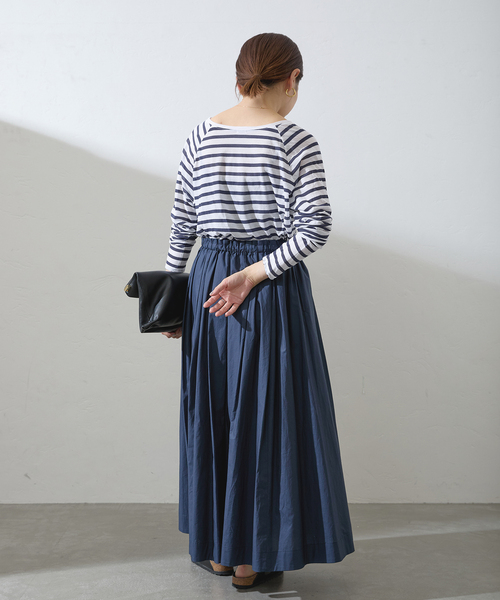 IENA（イエナ）の「80/1GASSシアーラグランプルオーバー（Tシャツ/カットソー・レディース・ブラック/ピンク/ブルー系その他・FREE）」の18枚目の写真