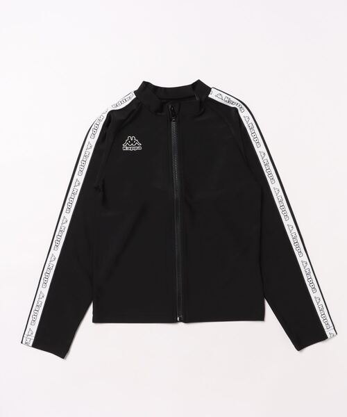 セール】【Kappa/カッパ】キッズ長袖ロゴテープジップラッシュ
