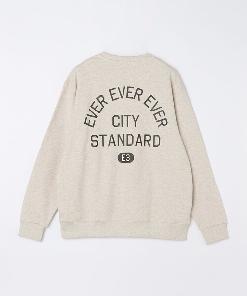 City Ambient Products(シティアンビエントプロダクツ)の「City Ambient Products: プリント クルーネック スウェット(スウェット・メンズ・ナチュラル/グレー/ホワイト/ライトブルー・LARGE/MEDIUM/SMALL)」の6枚目の写真