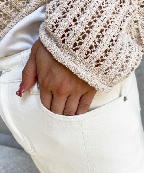 ketty cherie（ケティシェリー）の「チノ風スリットストレートスカート≪洗濯機で洗える≫（スカート・レディース・ブラウン/ベージュ・M）」の12枚目の写真