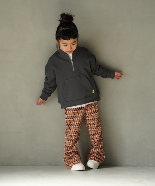 MAKE YOUR DAY(メイクユアデイ)の「カットソーフレアパンツ■80~140cm(スウェットパンツ・キッズ・ブラック/ネイビー/オレンジ/パープル・80/90/100/110/120/130/140)」の10枚目の写真