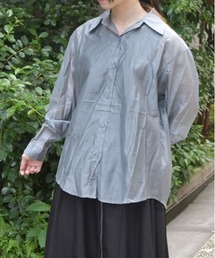 axes femme | バックリボンシアーシャツ(シャツ/ブラウス)