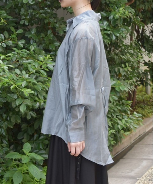 axes femme（アクシーズファム）の「バックリボンシアーシャツ（シャツ/ブラウス・レディース・グレー/ベージュ/ホワイト・FREE）」の12枚目の写真