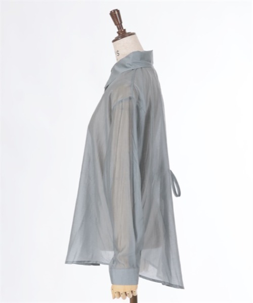 axes femme（アクシーズファム）の「バックリボンシアーシャツ（シャツ/ブラウス・レディース・グレー/ベージュ/ホワイト・FREE）」の9枚目の写真