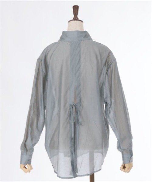 axes femme（アクシーズファム）の「バックリボンシアーシャツ（シャツ/ブラウス・レディース・グレー/ベージュ/ホワイト・FREE）」の8枚目の写真