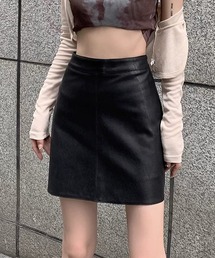 c.u.l | レザーライク ミニスカート culw721(スカート)