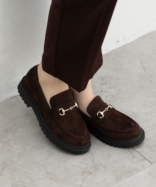 Honeys(ハニーズ)の「ボリュームローファー(ローファー・レディース・ブラック/ダークブラウン/ライトベージュ/ブラック系その他/ダークブラウン系・L/LL/S/M)」の4枚目の写真