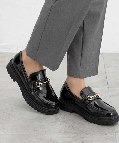 Honeys(ハニーズ)の「ボリュームローファー(ローファー・レディース・ブラック/ダークブラウン/ライトベージュ/ブラック系その他/ダークブラウン系・L/LL/S/M)」の22枚目の写真