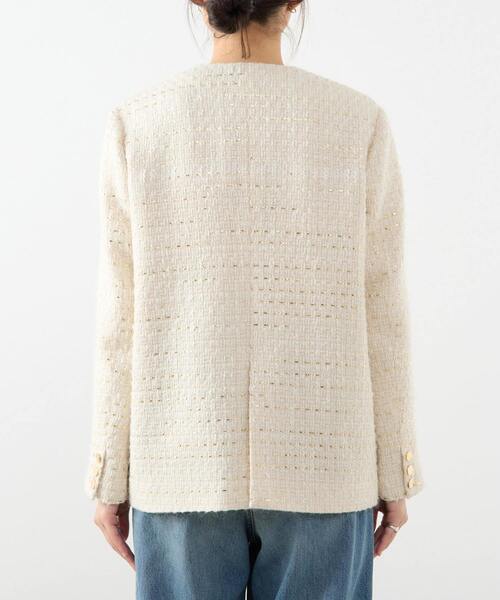 セール】ツイードジャケット（ノーカラージャケット