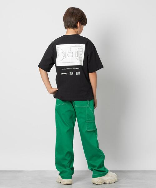 SPALDING(スポルディング)の「SPALDING(スポルディング)【キッズ】コートプリント半袖Tシャツ(Tシャツ/カットソー・キッズ・グリーン/ブラック・150/160/130/140)」の21枚目の写真