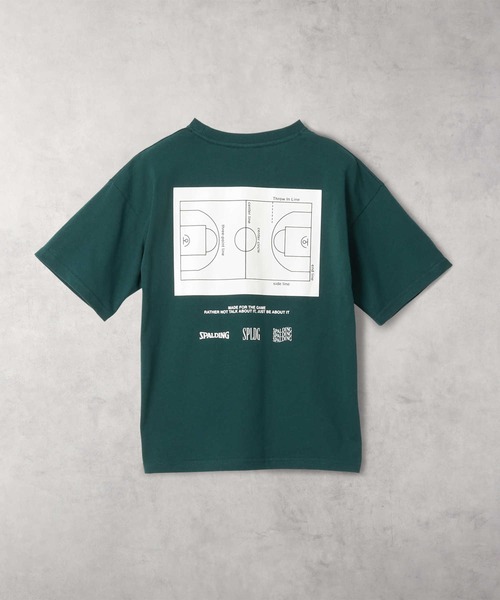 SPALDING(スポルディング)の「SPALDING(スポルディング)【キッズ】コートプリント半袖Tシャツ(Tシャツ/カットソー・キッズ・グリーン/ブラック・150/160/130/140)」の8枚目の写真