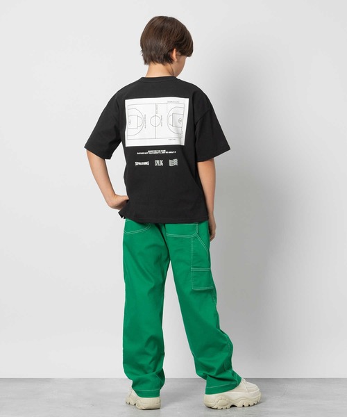 SPALDING(スポルディング)の「SPALDING(スポルディング)【キッズ】コートプリント半袖Tシャツ(Tシャツ/カットソー・キッズ・グリーン/ブラック・150/160/130/140)」の14枚目の写真