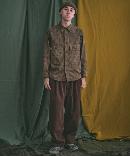 Universal Style Wear（ユニバーサルスタイルウェア）の「Universal Style Wear HAV-A-HANK ハバハンク パッチワーク シャツ（シャツ/ブラウス・メンズ・ブラウン/グレー・X-LARGE/LARGE/MEDIUM）」の10枚目の写真