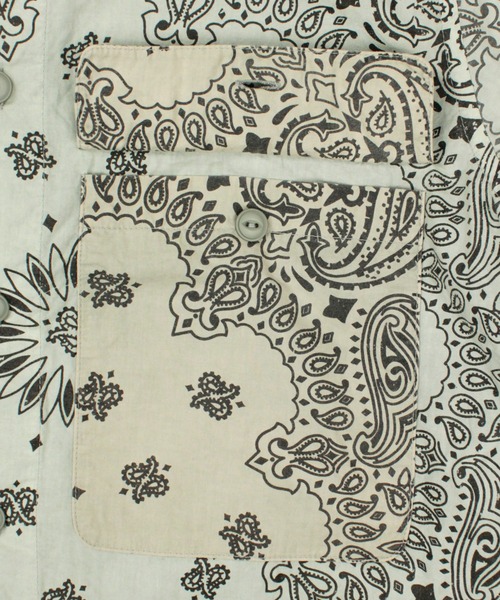 Universal Style Wear（ユニバーサルスタイルウェア）の「Universal Style Wear HAV-A-HANK ハバハンク パッチワーク シャツ（シャツ/ブラウス・メンズ・ブラウン/グレー・X-LARGE/LARGE/MEDIUM）」の5枚目の写真