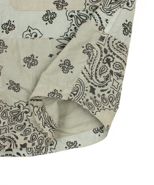 Universal Style Wear（ユニバーサルスタイルウェア）の「Universal Style Wear HAV-A-HANK ハバハンク パッチワーク シャツ（シャツ/ブラウス・メンズ・ブラウン/グレー・X-LARGE/LARGE/MEDIUM）」の3枚目の写真