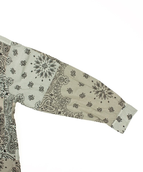 Universal Style Wear（ユニバーサルスタイルウェア）の「Universal Style Wear HAV-A-HANK ハバハンク パッチワーク シャツ（シャツ/ブラウス・メンズ・ブラウン/グレー・X-LARGE/LARGE/MEDIUM）」の15枚目の写真