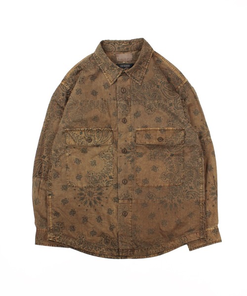 Universal Style Wear（ユニバーサルスタイルウェア）の「Universal Style Wear HAV-A-HANK ハバハンク パッチワーク シャツ（シャツ/ブラウス・メンズ・ブラウン/グレー・X-LARGE/LARGE/MEDIUM）」の14枚目の写真