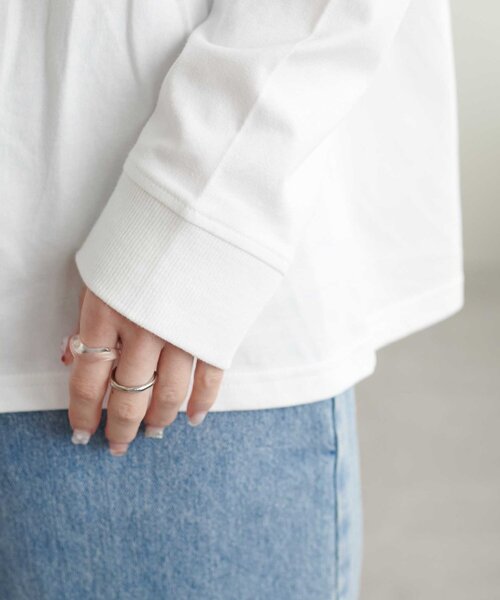 DISCOAT(ディスコート)の「【新色追加!/WEB限定】ハート刺繍ワンポイントロンT(Tシャツ/カットソー・レディース・オフホワイト/チャコールグレー/ホワイト/ホワイト系その他/ホワイト系その他2・MEDIUM)」の17枚目の写真