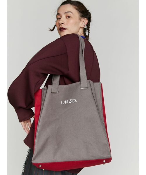 UN3D.（アンスリード）の「BI-COLOR ORIGAMI PLEATS TOTE / バイ