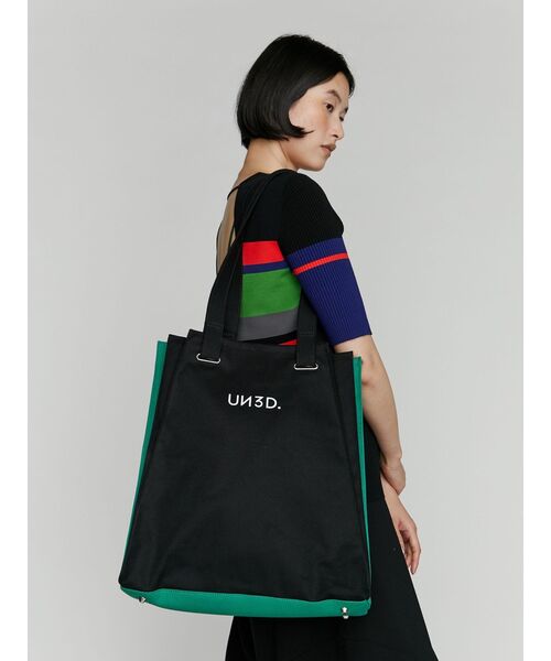 UN3D.（アンスリード）の「BI-COLOR ORIGAMI PLEATS TOTE / バイカラー 