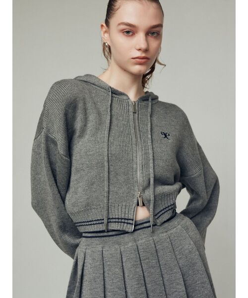 EMODA（エモダ）の「チューズニットフードカーディガン（ニット/セーター・レディース・グレー/ブラック/ベージュ・FREE）」の9枚目の写真