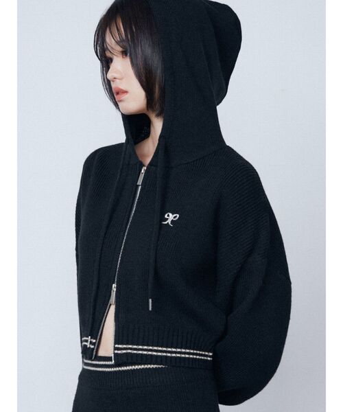 EMODA（エモダ）の「チューズニットフードカーディガン（ニット/セーター・レディース・グレー/ブラック/ベージュ・FREE）」の13枚目の写真