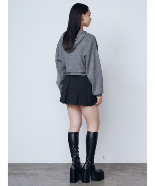 EMODA（エモダ）の「チューズニットフードカーディガン（ニット/セーター・レディース・グレー/ブラック/ベージュ・FREE）」の21枚目の写真