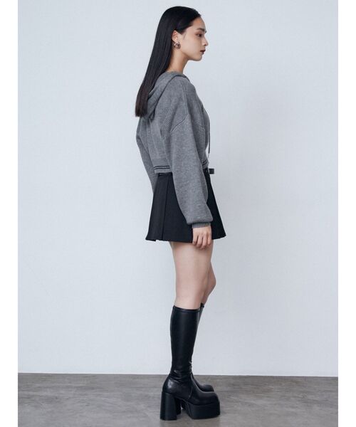 EMODA（エモダ）の「チューズニットフードカーディガン（ニット/セーター・レディース・グレー/ブラック/ベージュ・FREE）」の22枚目の写真