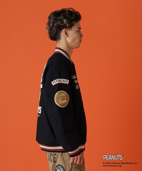 PEANUTS（ピーナッツ）の「《AVIREX × PEANUTS》STADIUM JACKET "FLYING ACE" / スタジアムジャケット "フライング エース" / ピーナッツ / アヴィレックス（スタジャン・メンズ・ネイビー・XX-LARGE/X-LARGE/LARGE/MEDIUM）」の18枚目の写真