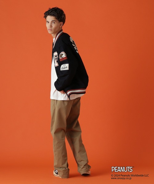PEANUTS（ピーナッツ）の「《AVIREX × PEANUTS》STADIUM JACKET "FLYING ACE" / スタジアムジャケット "フライング エース" / ピーナッツ / アヴィレックス（スタジャン・メンズ・ネイビー・XX-LARGE/X-LARGE/LARGE/MEDIUM）」の9枚目の写真