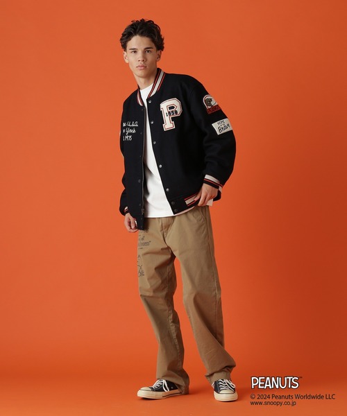 PEANUTS（ピーナッツ）の「《AVIREX × PEANUTS》STADIUM JACKET "FLYING ACE" / スタジアムジャケット "フライング エース" / ピーナッツ / アヴィレックス（スタジャン・メンズ・ネイビー・XX-LARGE/X-LARGE/LARGE/MEDIUM）」の10枚目の写真
