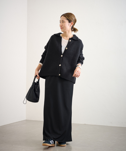 24AW FRAMeWORK ウール100% メタルボタン衿付きカーディガン F FRAMeWORK（フレームワーク）の「メタルボタン衿付き