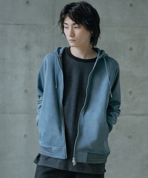 RATTLE TRAP（ラトルトラップ）の「フェイクスエードZIPUPパーカー（パーカー・メンズ・ブラック/ブルー/ホワイト・M/L/LL）」の3枚目の写真