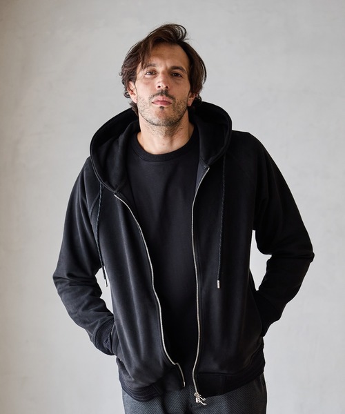 RATTLE TRAP（ラトルトラップ）の「フェイクスエードZIPUPパーカー（パーカー・メンズ・ブラック/ブルー/ホワイト・M/L/LL）」の2枚目の写真