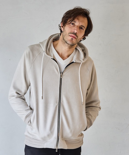 RATTLE TRAP（ラトルトラップ）の「フェイクスエードZIPUPパーカー（パーカー・メンズ・ブラック/ブルー/ホワイト・M/L/LL）」の9枚目の写真