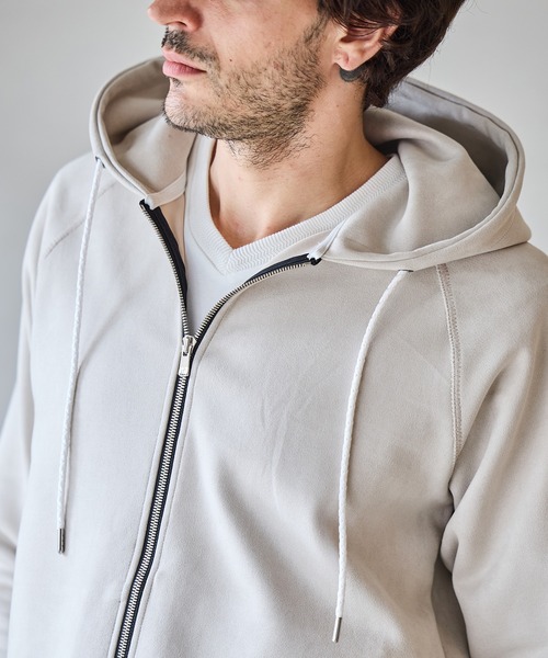 RATTLE TRAP（ラトルトラップ）の「フェイクスエードZIPUPパーカー（パーカー・メンズ・ブラック/ブルー/ホワイト・M/L/LL）」の12枚目の写真