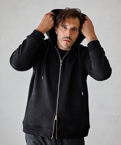 RATTLE TRAP（ラトルトラップ）の「フェイクスエードZIPUPパーカー（パーカー・メンズ・ブラック/ブルー/ホワイト・M/L/LL）」の20枚目の写真