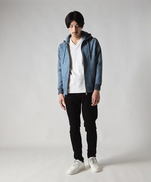 RATTLE TRAP（ラトルトラップ）の「フェイクスエードZIPUPパーカー（パーカー・メンズ・ブラック/ブルー/ホワイト・M/L/LL）」の22枚目の写真