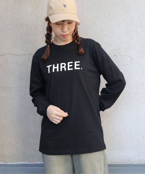 UNIT CHEST（ユニットチェスト）の「【UNIT CHEST】unique unisex T-shirt ロゴロンT THREE（Tシャツ/カットソー・レディース・ホワイト/ブラック/杢グレー・L/M/S）」の19枚目の写真