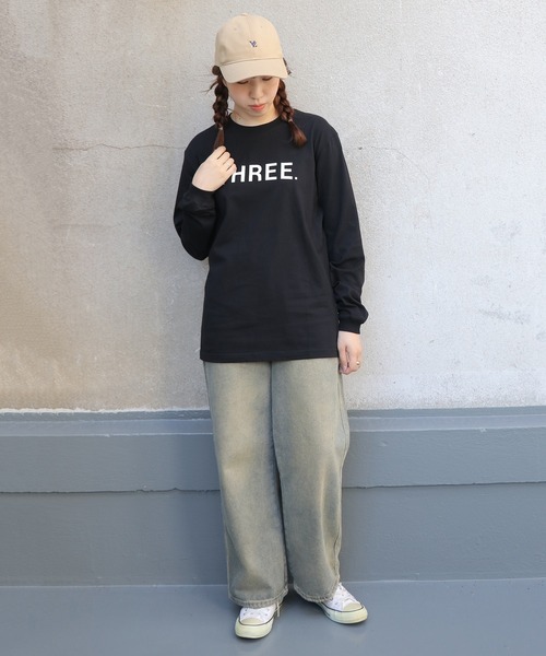 UNIT CHEST（ユニットチェスト）の「【UNIT CHEST】unique unisex T-shirt ロゴロンT THREE（Tシャツ/カットソー・レディース・ホワイト/ブラック/杢グレー・L/M/S）」の20枚目の写真