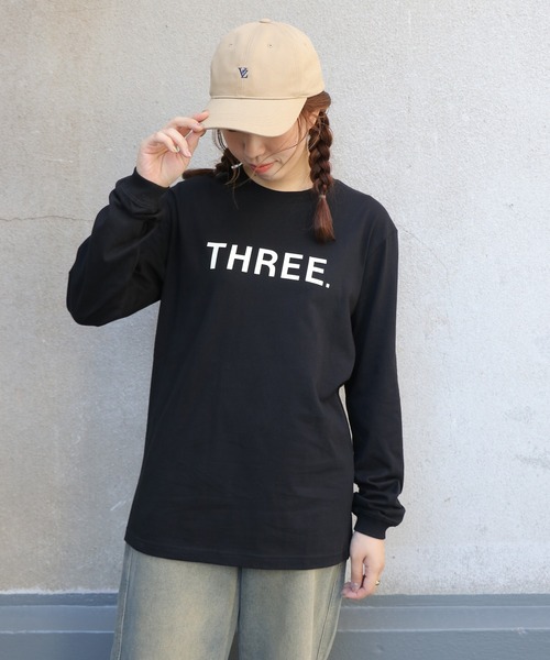 UNIT CHEST（ユニットチェスト）の「【UNIT CHEST】unique unisex T-shirt ロゴロンT THREE（Tシャツ/カットソー・レディース・ホワイト/ブラック/杢グレー・L/M/S）」の18枚目の写真