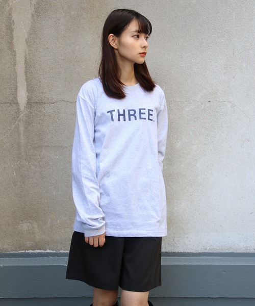 UNIT CHEST（ユニットチェスト）の「【UNIT CHEST】unique unisex T-shirt ロゴロンT THREE（Tシャツ/カットソー・レディース・ホワイト/ブラック/杢グレー・L/M/S）」の22枚目の写真