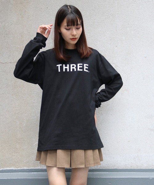 UNIT CHEST（ユニットチェスト）の「【UNIT CHEST】unique unisex T-shirt ロゴロンT THREE（Tシャツ/カットソー・レディース・ホワイト/ブラック/杢グレー・L/M/S）」の13枚目の写真