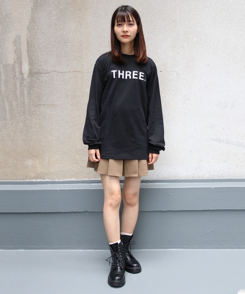 UNIT CHEST（ユニットチェスト）の「【UNIT CHEST】unique unisex T-shirt ロゴロンT THREE（Tシャツ/カットソー・レディース・ホワイト/ブラック/杢グレー・L/M/S）」の14枚目の写真